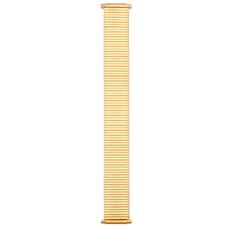 Speidel Menâ€™s Twist-O-Flex Stainless Steel Stretch Watch Band, Gold Tone Strap in 16-22mm with Straight End No Clasp - Image 3